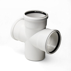 Крестовина PRO AQUA Stilte одноплоскостная белая 87,5 градусов 110x110x110 внут.канализация