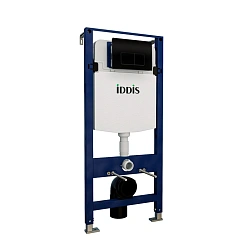 Комплект IDDIS 2 в 1: инсталляция и клавиша смыва, Optima Home, черный