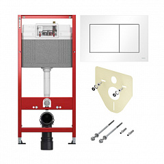 Комплект инсталляции TECE TECEbase 2.0 с панелью смыва TECEnow белая