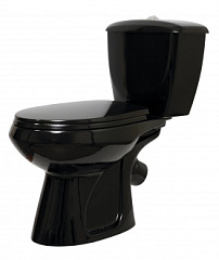 Унитаз компакт Оскольская керамика Элисса Стандарт 43374130202 черный, нижний подвод воды, косой выпуск