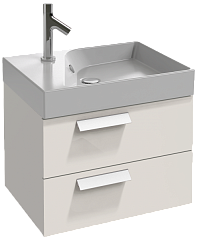 Набор Jacob Delafon раковина 60 см Rythmik (EXQ112-Z-00) + тумба белая(EB1301-G1C)