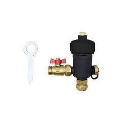 Сепаратор шлама Rommer магнитный для настенных котлов НР 3/4x НГ 3/4 корпус- композит