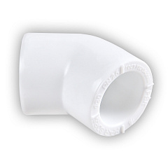 Угольник из полипропилена РВК 45 градусов D63