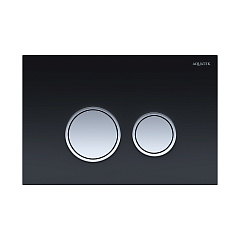 Панель смыва Акватек закаленное стекло черная KDI-0000029 (006E3)