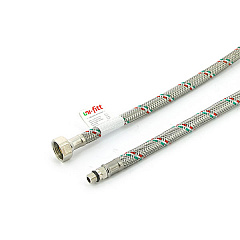 Гибкая подводка UNI-FITT для смесителя М10х1 - 1/2, 80 см, DN 8, оплётка из нержавеющей стали