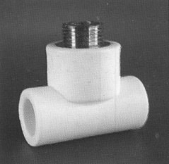 Тройник полипропиленовый Kalde комбинированный, 20 x 3/4 x 20 НР