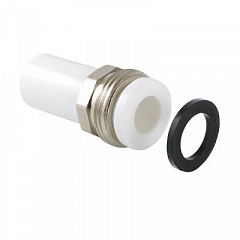 Патрубок полипропиленовый VALTEC под накидную гайку 25 мм x 1, VTp.721.0.02506