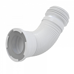 Фановый отвод L240-600 мм гофр. DN80/110 x 100/120 мм, для выпуска унитаза