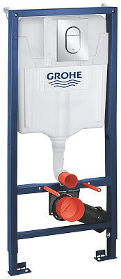 Инсталляция Grohe Rapid SL 3 в 1 для подвесного унитаза с панелью смыва Arena Cosmopolitan S 39504000