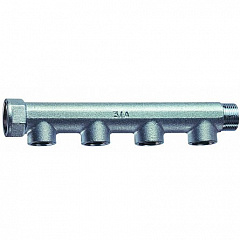 Коллектор FAR 1 (ВР-НР) с 4 отводами 1/2 ВР (межосевое 50 мм)