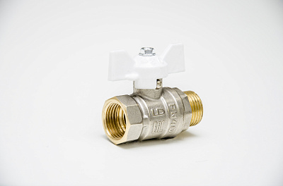 Кран шаровой LD 47.25.В-Н.Б (white)
