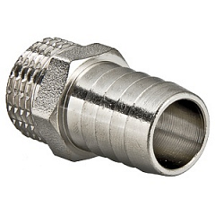 Штуцер для шланга VALTEC 1/2 х 12 мм VTr,650,N,0412 наружная резьба, никелированная латунь