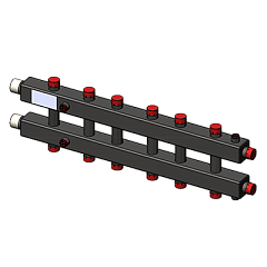 Гидравлический коллектор ZOTA горизонтальный, 7 контуров