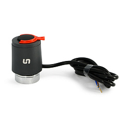 Привод термоэлектрический UNI-FITT 230 В нормально открытый, черный, кабель 1 м