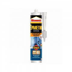 Герметик Момент Силиконовый Санитарный Экспресс (280мл) картридж (прозрачный) 2256221