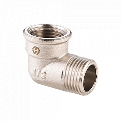 Угольник MVI 90 градусов, резьба ВР-НР 1/2, DN15, латунь