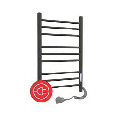 Электрический полотенцесушитель Термодизайн STEEL V (лесенка) сталь W=500, H=600 (9 перекладин) графит