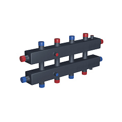Коллектор модульный RISPA горизонтальный КМГ100-5ВУ сталь 2 кронштейна