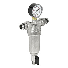 Фильтр промывной Valfex 1 с манометром, никелированный