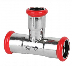 Тройник MVI пресс из оцинкованной стали, с уменьшением диаметра 35x15x35