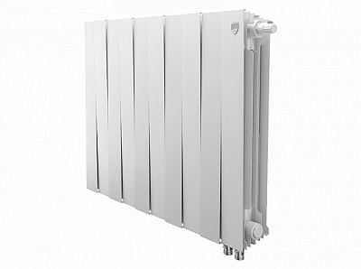 Биметаллический секционный радиатор отопления Royal Thermo Pianoforte Bianco Traffico 500 / 10 секций нижнее правое подключение