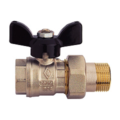 Кран шаровой RB (Rubinetterie Bresciane) EXPO-SFER 4604 1 1/4 НВ американка бабочка