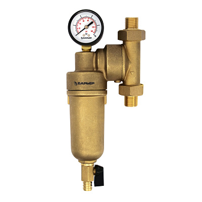 Фильтр механической очистки Барьер ПРОТЕКТ универсальный 1/2 ГВ с манометром