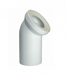 Патрубок Sinikon для унитаза с резиновым уплотнительным кольцом белого цвета, ПП D 110 45мм PU.110045.W.R