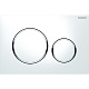 Кнопка смыва Geberit Sigma 20, двойной смыв, белый/хром глянц. 115.882.KJ.1