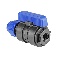 Кран шаровой Valfex ПНД компрессионный цанга - ВР разборный 25х3/4