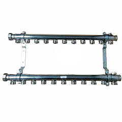 Коллектор TECE для систем отопления без вентилей 1х3/4ЕК 11 контуров, круглое сечение