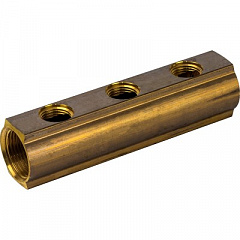 Коллектор Luxor латунный распределительный CD 457 1х1/2ВР 3 контура