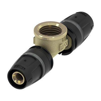 Тройник TECE TECElogo 90 гр.с внутр. резьбой 50 мм х 11/4 х 50 мм, латунь