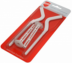 Комплект плоских кронштейнов Royal Thermo с дюбелями 7,2х170мм, белые