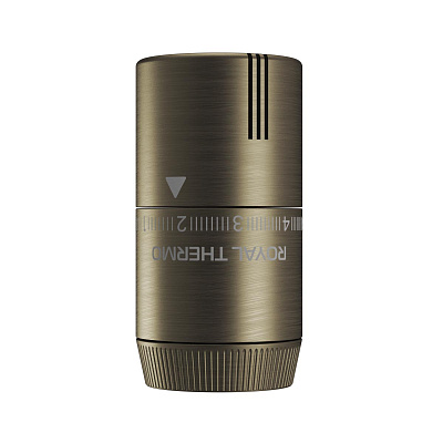 Термостатическая головка Royal Thermo Design жидкостная, М30х1,5, пластик, 7-28, бронза