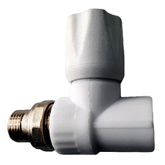 Вентиль из полипропилена Valfex для радиатора прямой 25х3/4 БЕЛЫЙ ВАЛФ-РУС, арт. 1014625034