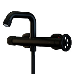 Смеситель для ванны/душа IDDIS GRANGE, черный, на стену