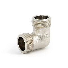 Угол UNI-FITT 1/2, никелированная латунь, наружная резьба, 90 градусов