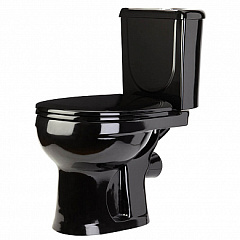 Унитаз компакт Оскольская керамика Ирида Стандарт 40374130402 черный, нижний подвод воды, горизонтальный выпуск