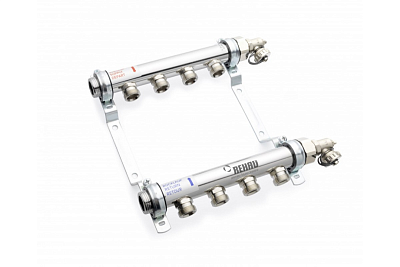 Распределительный коллектор Rehau HLV на 4 группы, нержавеющая сталь