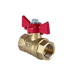 Кран шаровый Valfex латунный DeltaPro для ВОДЫ 1/2 ВР/ВР ручка-бабочка 11Б27фт1М