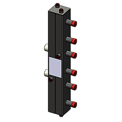 Гидравлический коллектор ZOTA вертикальный, 3 контура