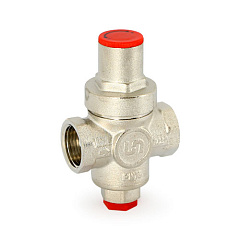 Редуктор давления UNI-FITT 1/2 В 1-4 бар PN16 MINI с отверстием под радиальный манометр 1/4 никелированный