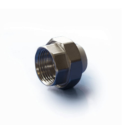 Муфта полипропиленовая ПОЛИТЭК разъемная с внутренней резьбой 20 x 1/2, белая