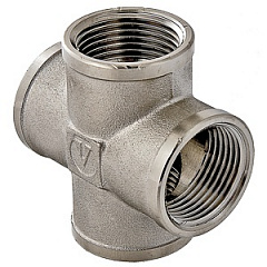 Крестовина VALTEC 1/2 внутренняя, никелированная латунь