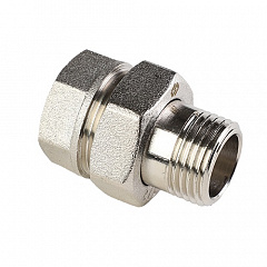 Разъемный переход MVI прямой, резьба ВН, 1/2 дюйма, DN15, латунь