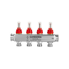 Коллектор HOOBS , с расходомерами, 1 х 3/4 -5 вых .
