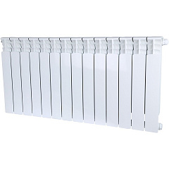 Биметаллический секционный радиатор отопления Stout Space Ventil 500 / 14 секций (нижнее правое)