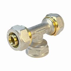 Тройник Valfex для труб PE-RT/Al/PE-RT, обжимной с переходом на ВР 20х3/4х20