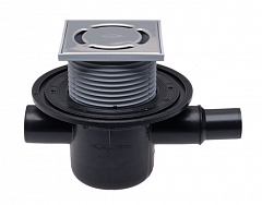 Трап для внутренних помещений HL 300 с обратным клапаном для предотвращения затопления помещения через решётку трапа